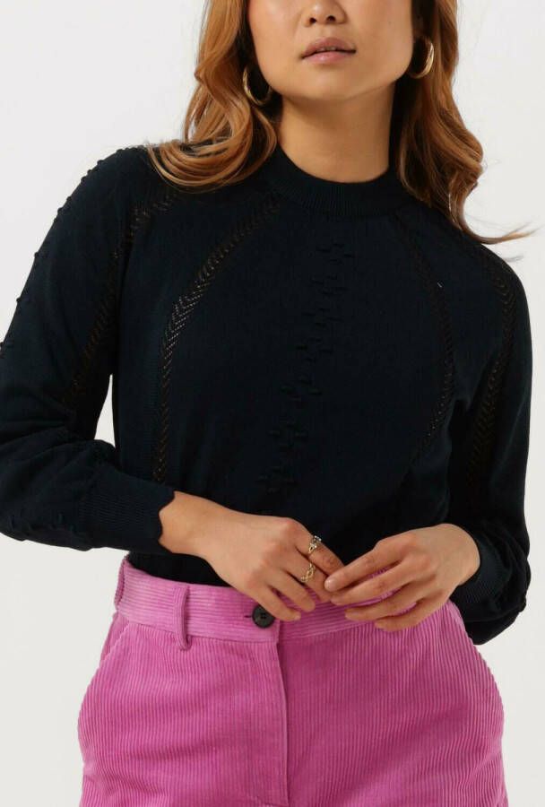 Object Donkerblauwe Trui Kalina L s Knit Pullover