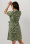 OBJECT jurk OBJSELINE met all over print en ceintuur groen ecru - Thumbnail 6
