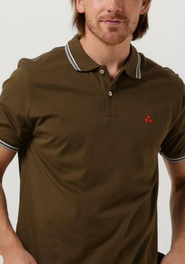 Peuterey Short-sleeved polo shirt in stretch cotton. Wit Heren - Foto 3
