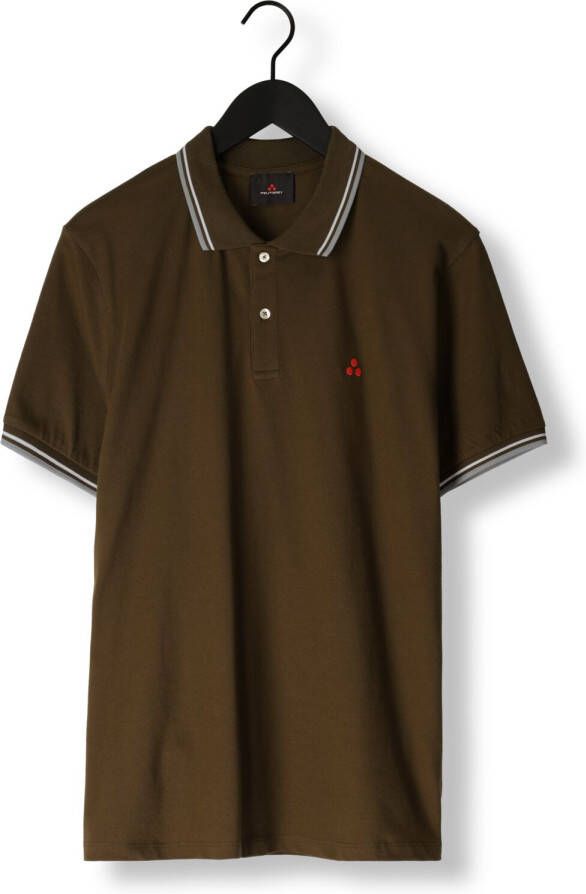 Peuterey Short-sleeved polo shirt in stretch cotton. Wit Heren - Foto 4
