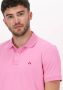 Peuterey Slim Fit Stretch Nylon Polo Shirt Roze Heren - Thumbnail 5