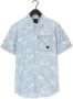 PME Legend Blauwe Casual Overhemd Short Sleeve Shirt Print On Indigo - Thumbnail 3