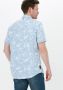 PME Legend Blauwe Casual Overhemd Short Sleeve Shirt Print On Indigo - Thumbnail 4