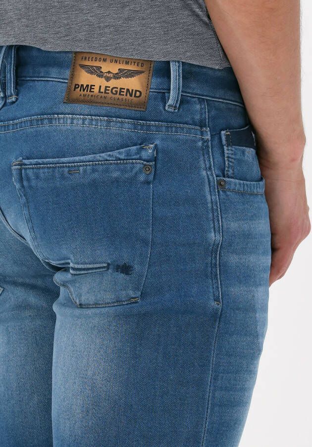PME Legend Blauwe Slim Fit Jeans Commander 3.0 Blue Denim Sweat