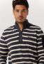 PME Legend Blauwe Trui Half Button + Zip Collar Cotton Rib Knit - Thumbnail 7