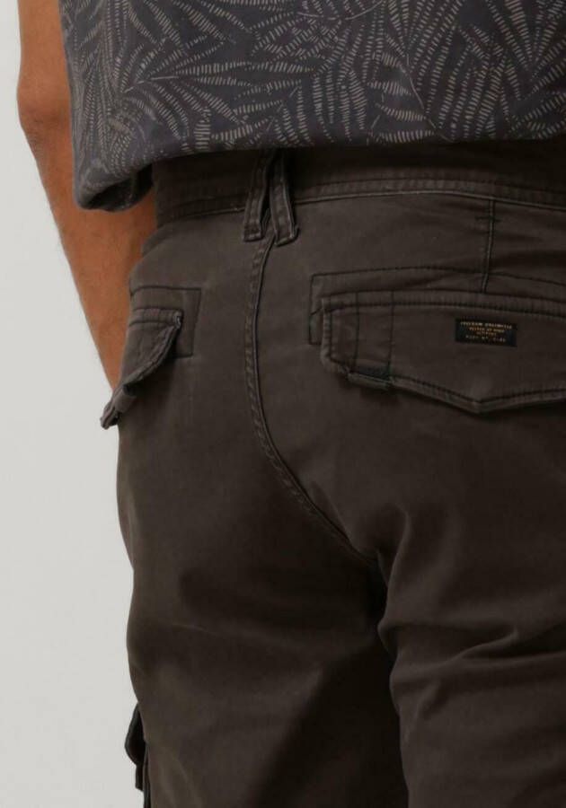 PME Legend Donkergrijze Korte Broek Cargo Shorts Stretch Broken Twill