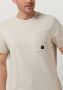 PME Legend Gebroken Wit T-shirt Short Sleeve R-neck Open End Melange Jersey - Thumbnail 5