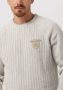 PME Legend R-neck knit sweat combination bone white Beige Heren - Thumbnail 7