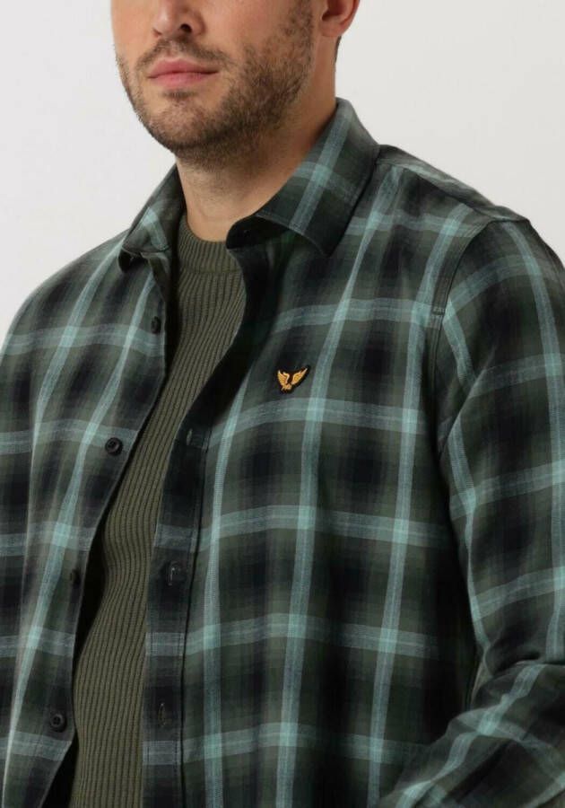 PME Legend Groene Casual Overhemd Long Sleeve Shirt Ctn Yarn Dyed Twill Check