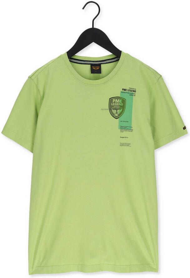 PME Legend Groene T-shirt Short Sleeve R-neck Single Jersey