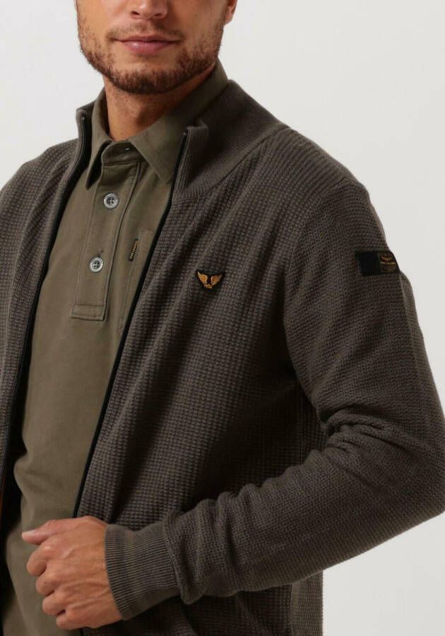 PME Legend Groene Vest Zip Jacket Cotton Knit