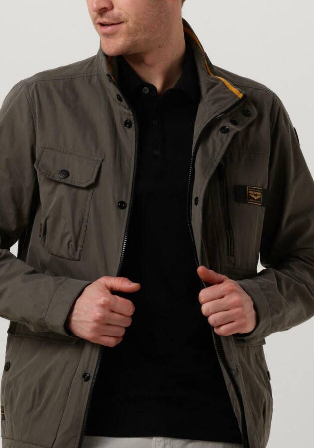PME Legend Olijf Jack Semi Long Jacket Futurer 2.0 Mech Cotton