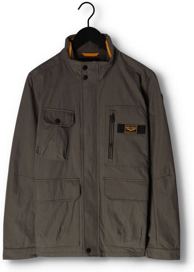PME Legend Olijf Jack Semi Long Jacket Futurer 2.0 Mech Cotton