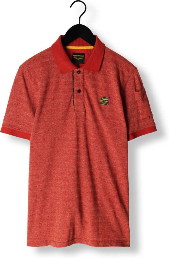 PME LEGEND Heren Polo's & T-shirts Short Sleeve Polo Jacquard Pique Rood