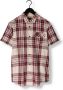 PME Legend Roze Casual Overhemd Short Sleeve Shirt Slub Check Ruby - Thumbnail 6
