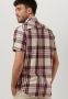 PME Legend Roze Casual Overhemd Short Sleeve Shirt Slub Check Ruby - Thumbnail 7
