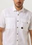 PME Legend Witte Casual Overhemd Short Sleeve Shirt Ctn Linen Cargo Walker - Thumbnail 5