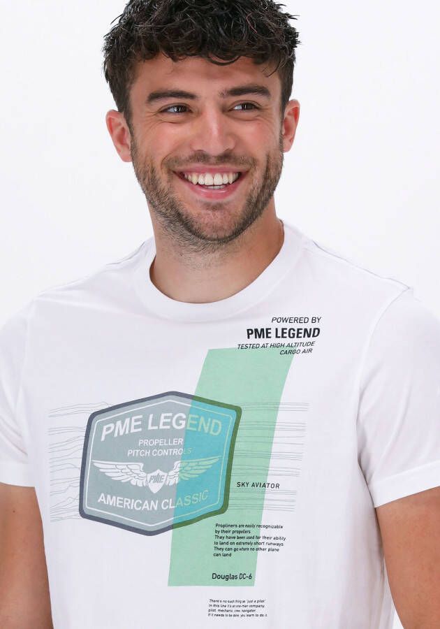 PME Legend Witte T-shirt Short Sleeve R-neck Single Jersey
