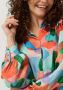 POM Amsterdam blouse Elements met all over print groen oranje lila - Thumbnail 4
