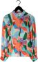 POM Amsterdam blouse Elements met all over print groen oranje lila - Thumbnail 5