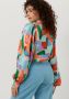 POM Amsterdam blouse Elements met all over print groen oranje lila - Thumbnail 6