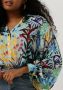 POM Amsterdam blouse Violet Botanical met all over print blauw groen rood geel - Thumbnail 4