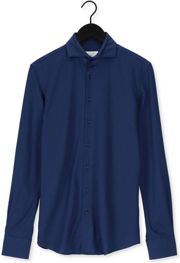 Profuomo Donkerblauwe Casual Overhemd Japanese Knitted