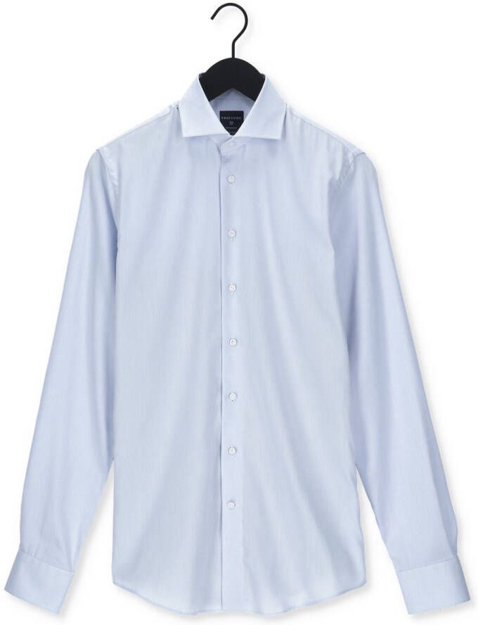 Profuomo Lichtblauwe Klassiek Overhemd Haisey Twill Shirt Extra Long Sleeve