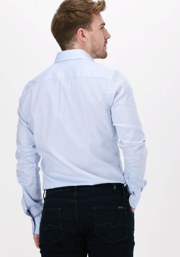 Profuomo Lichtblauwe Klassiek Overhemd Haisey Twill Shirt Extra Long Sleeve