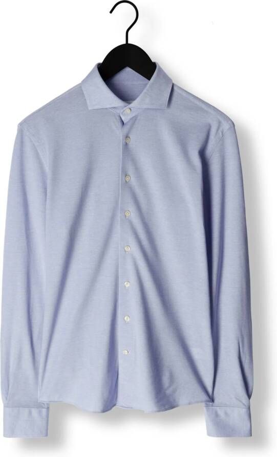 Profuomo Lichtblauwe Klassiek Overhemd Knitted Shirt