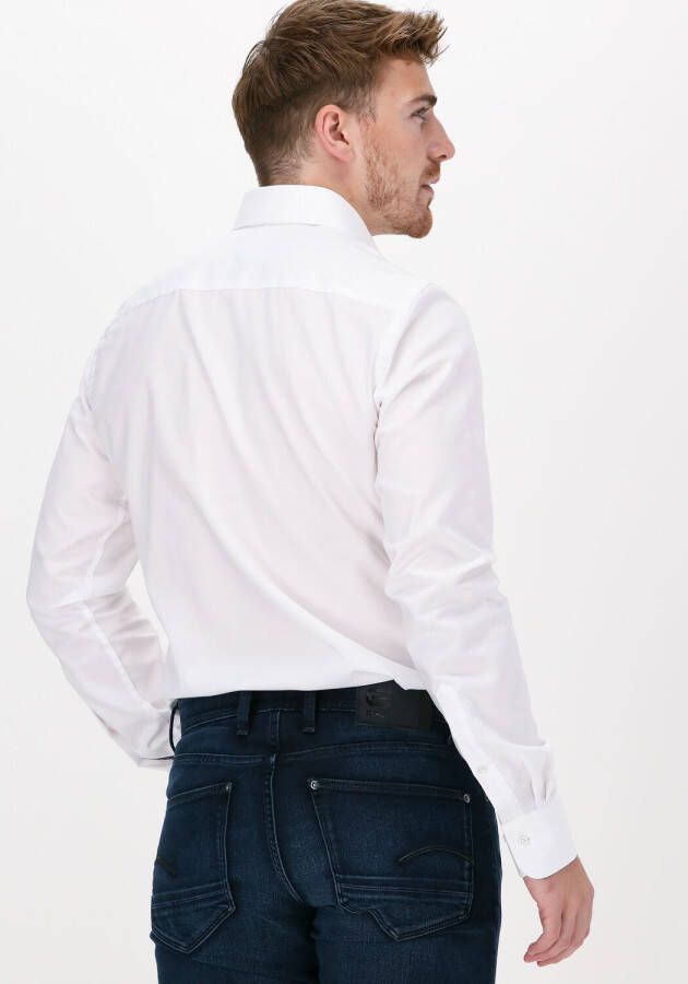 Profuomo Witte Klassiek Overhemd Haisey Twill Shirt Extra Long Sleeve