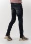 Purewhite Donkerblauwe Slim Fit Jeans #the Jone Skinny Fit Jeans With Allover Damgaing Spots - Thumbnail 4