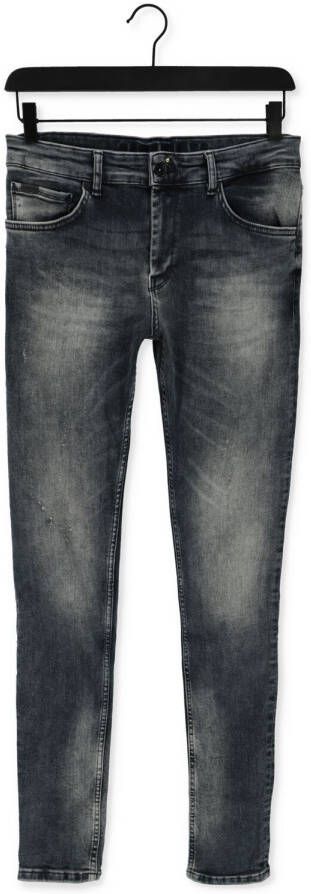 Purewhite Donkergrijze Skinny Jeans #the Dylan Super Skinny Fit Jeans With Scratches