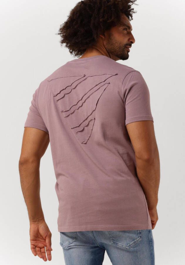 Purewhite Lila T-shirt Organic Fabric T-shirt With Traingle Self Fabric Patch On Back