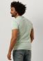 PUREWHITE Heren Polo's & T-shirts Knitted Polo With Triangle Print At Chest Mint - Thumbnail 5