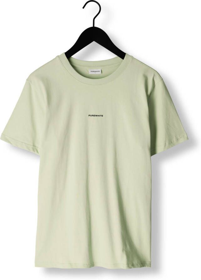 Purewhite Mint T-shirt Tshirt With Small Logo On Chest And Big Back Print