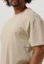PUREWHITE Heren Polo's & T-shirts Tshirt With Small Front Logo At Side And Big Back Print Zand - Thumbnail 3