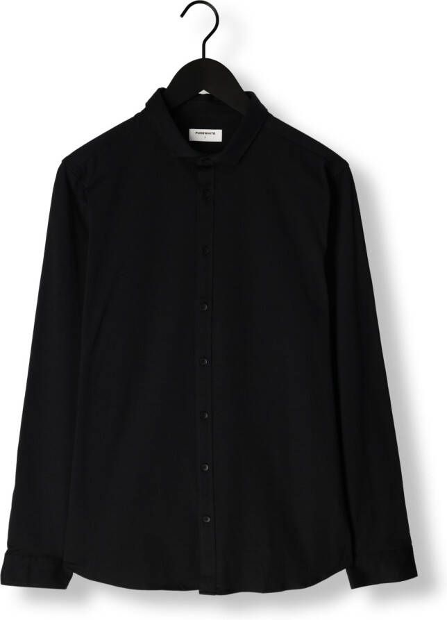 Purewhite Zwarte Klassiek Overhemd Basis Shirt