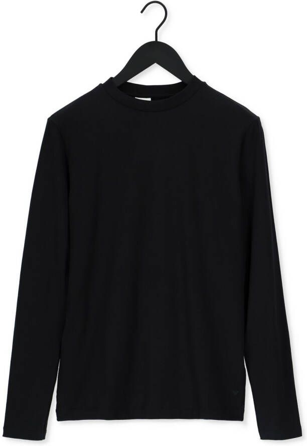 Purewhite Zwarte T-shirt Essential Tee U Neck Ls