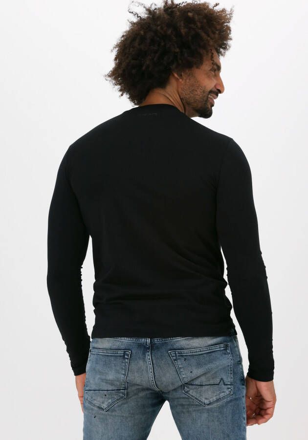 Purewhite Zwarte T-shirt Essential Tee U Neck Ls
