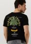 Purewhite Zwarte T-shirt Tshirt With Small Logo On Chest And Big Back Print - Thumbnail 5