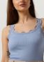 ROSEMUNDE Dames Tops & T-shirts Silk Top W Lace Blauw - Thumbnail 3