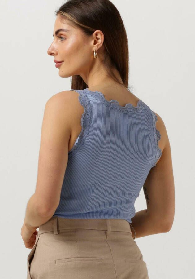 ROSEMUNDE Dames Tops & T-shirts Silk Top W Lace Blauw