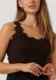 ROSEMUNDE Dames Tops & T-shirts Babette Silk Top W Lace Bruin - Thumbnail 2