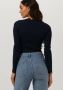 ROSEMUNDE Dames Tops & T-shirts Babette Silk T-shirt Lace Donkerblauw - Thumbnail 4