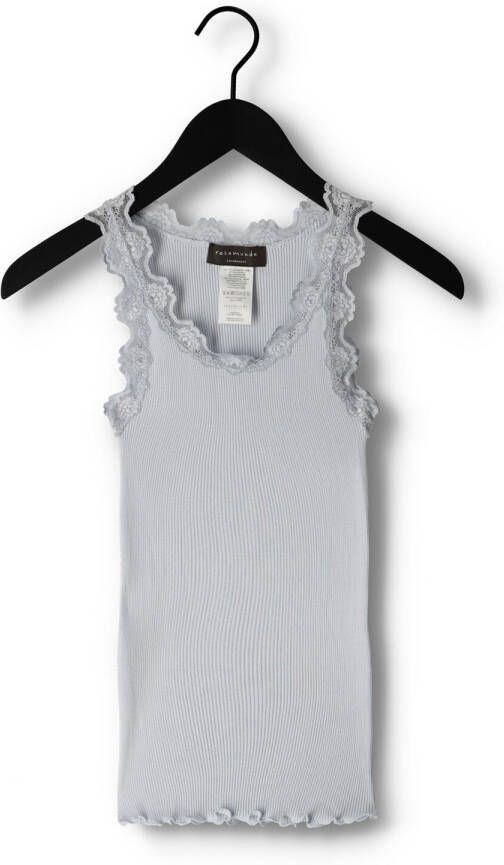 ROSEMUNDE Dames Tops & T-shirts Silk Top W Lace Lichtblauw