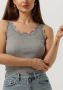 ROSEMUNDE Dames Tops & T-shirts Silk Top W Lace Lichtgrijs - Thumbnail 3