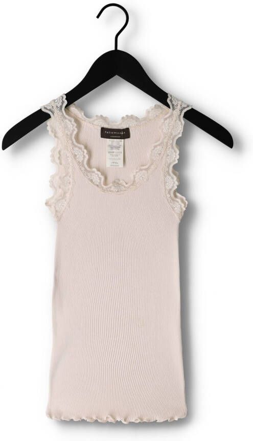 ROSEMUNDE Dames Tops & T-shirts Silk Top W Lace Lichtroze