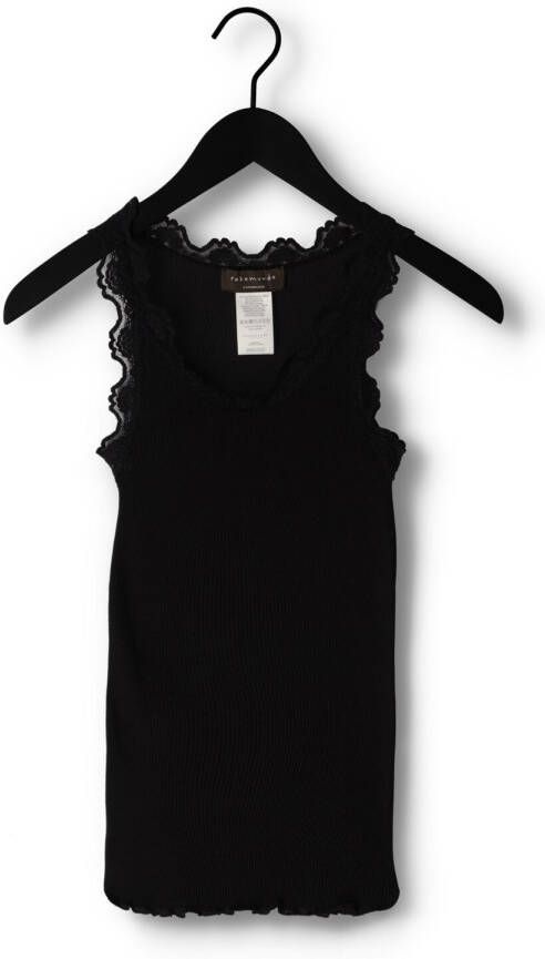 ROSEMUNDE Dames Tops & T-shirts Silk Top W Lace Zwart