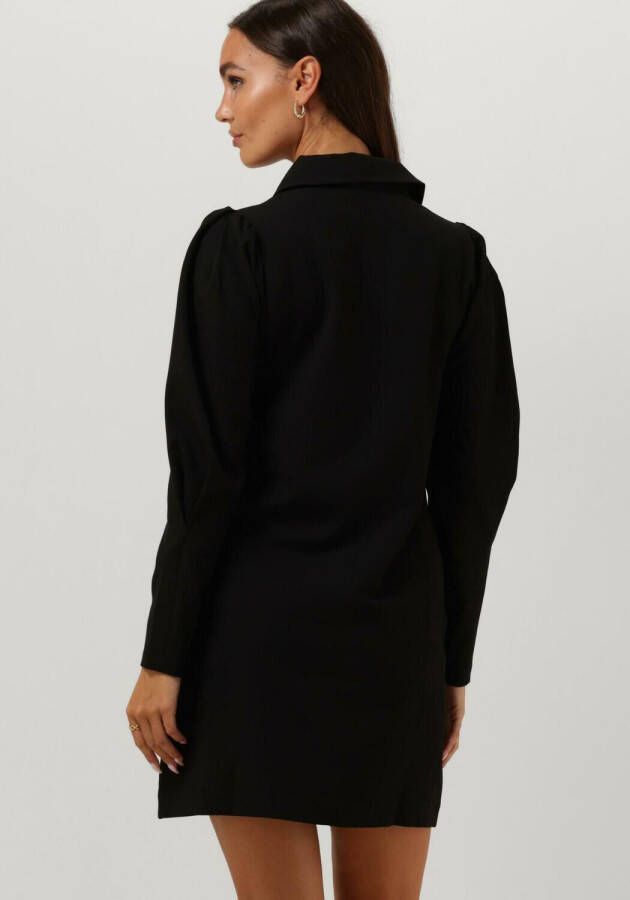 RUBY TUESDAY Dames Jurken Rozzyn Collar Dress With Placket And Sleeve Detail Zwart